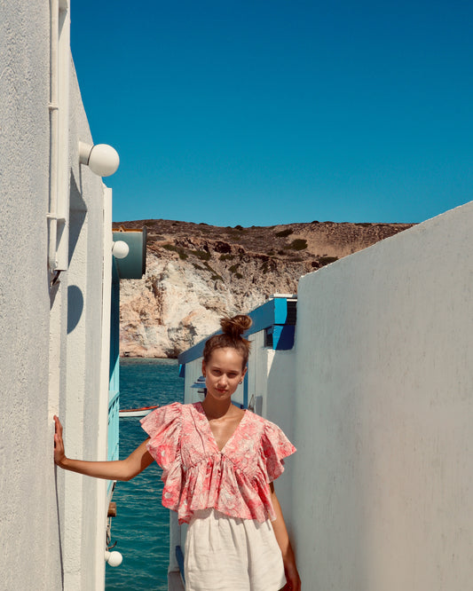 Addison Top - Pink Waratah