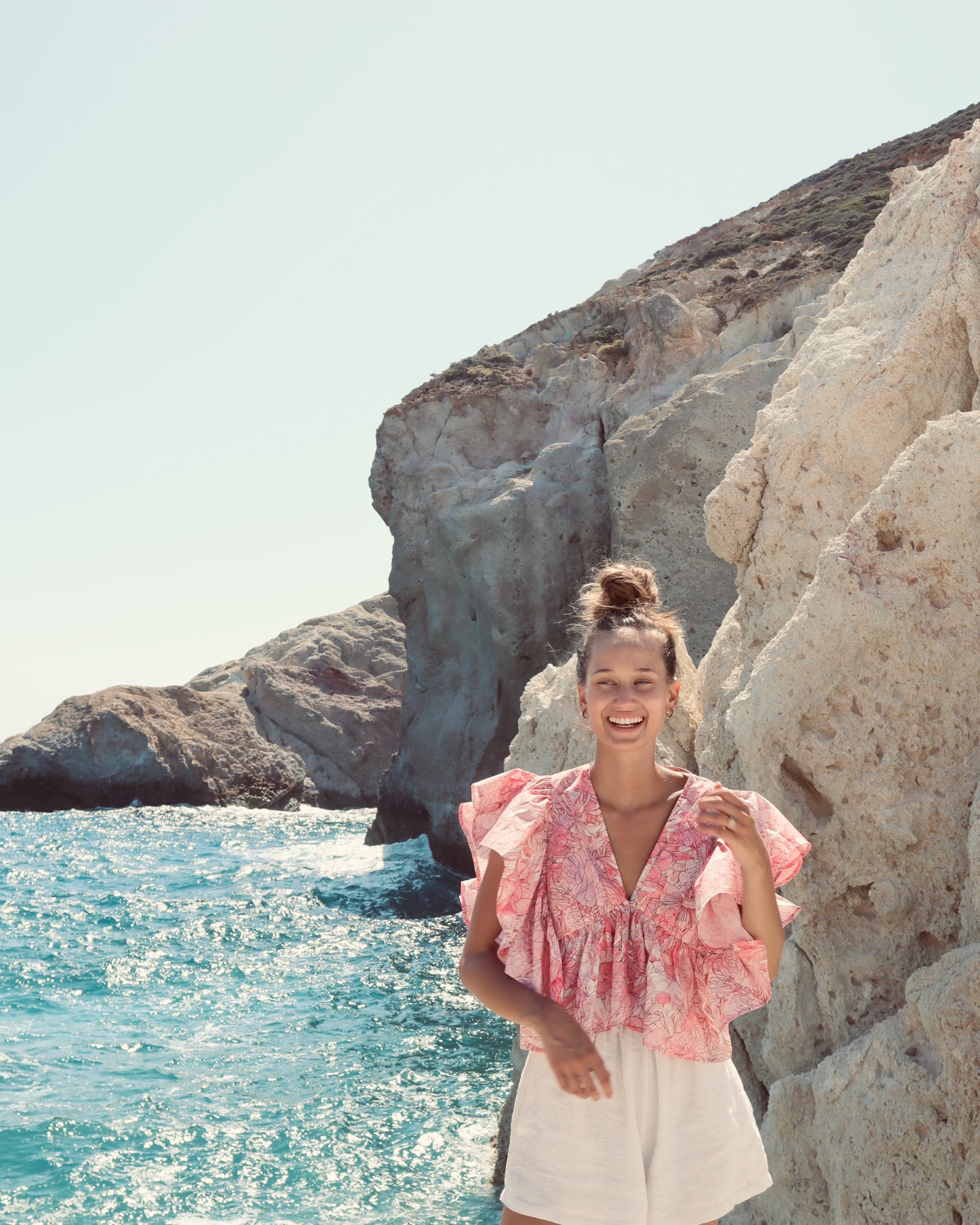 Addison Top - Pink Waratah