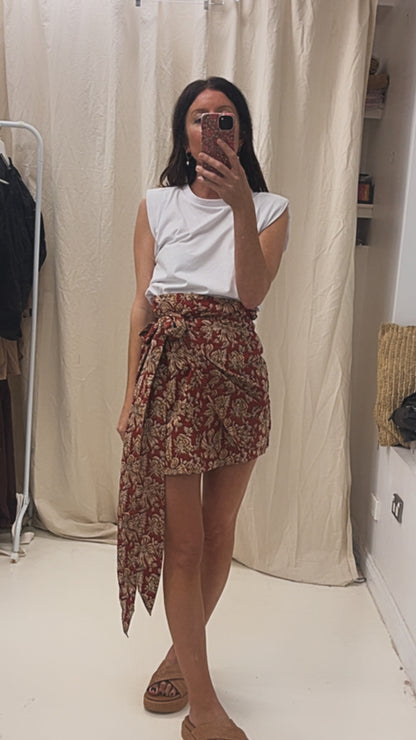 Goldie Mini Skirt - Rosewood