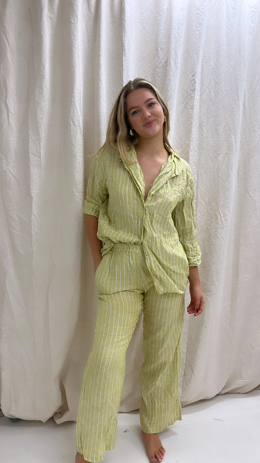 Linen Pants + top size 8