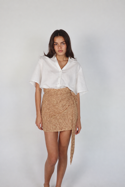 Goldie Skirt - Sandstone Bloom
