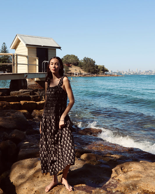 Marcia Long Dress - Night Garden