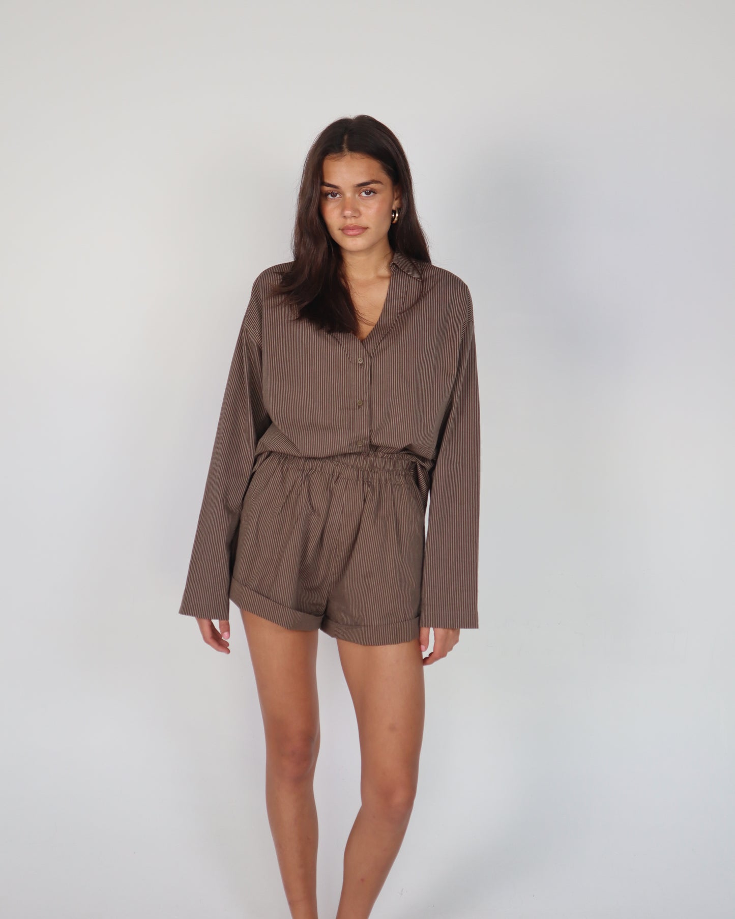 Lennox Shirt - Brown Stripe