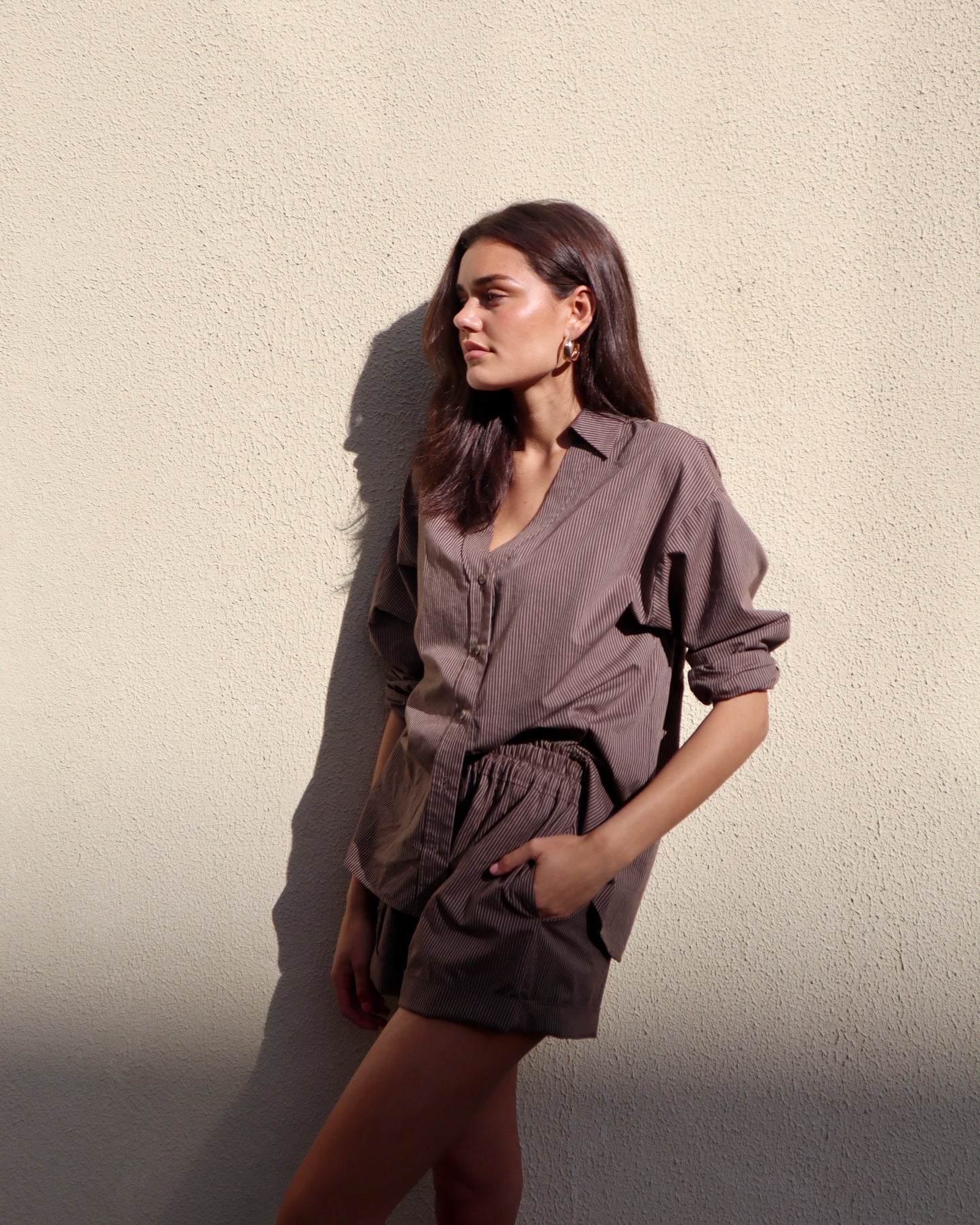 Lennox Shirt - Brown Stripe