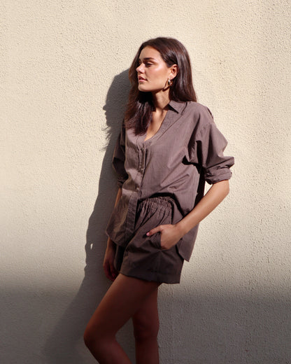 Lennox Shirt - Brown Stripe