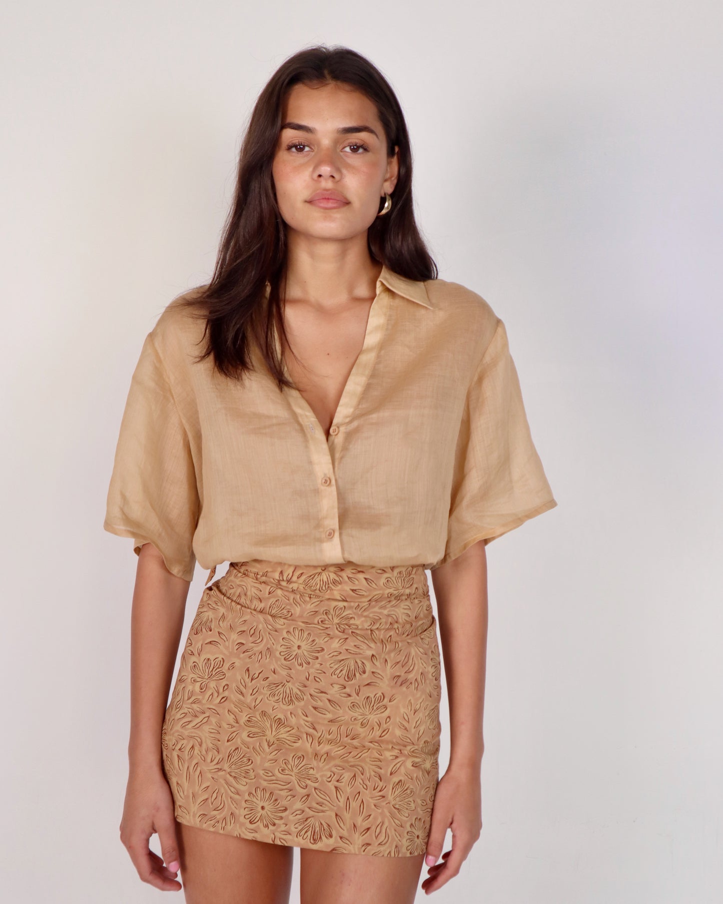 Goldie Skirt - Sandstone Bloom