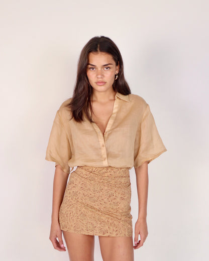 Goldie Skirt - Sandstone Bloom