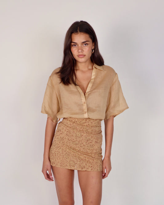 Goldie Skirt - Sandstone Bloom