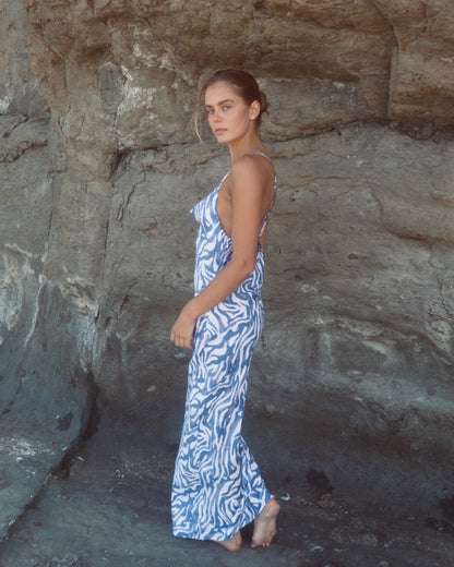 Zephyr Long Dress - Ocean Breeze