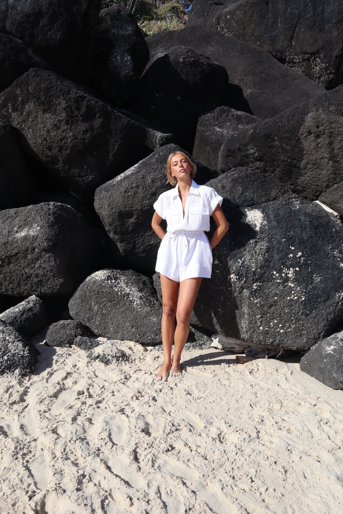 Margot Romper - white