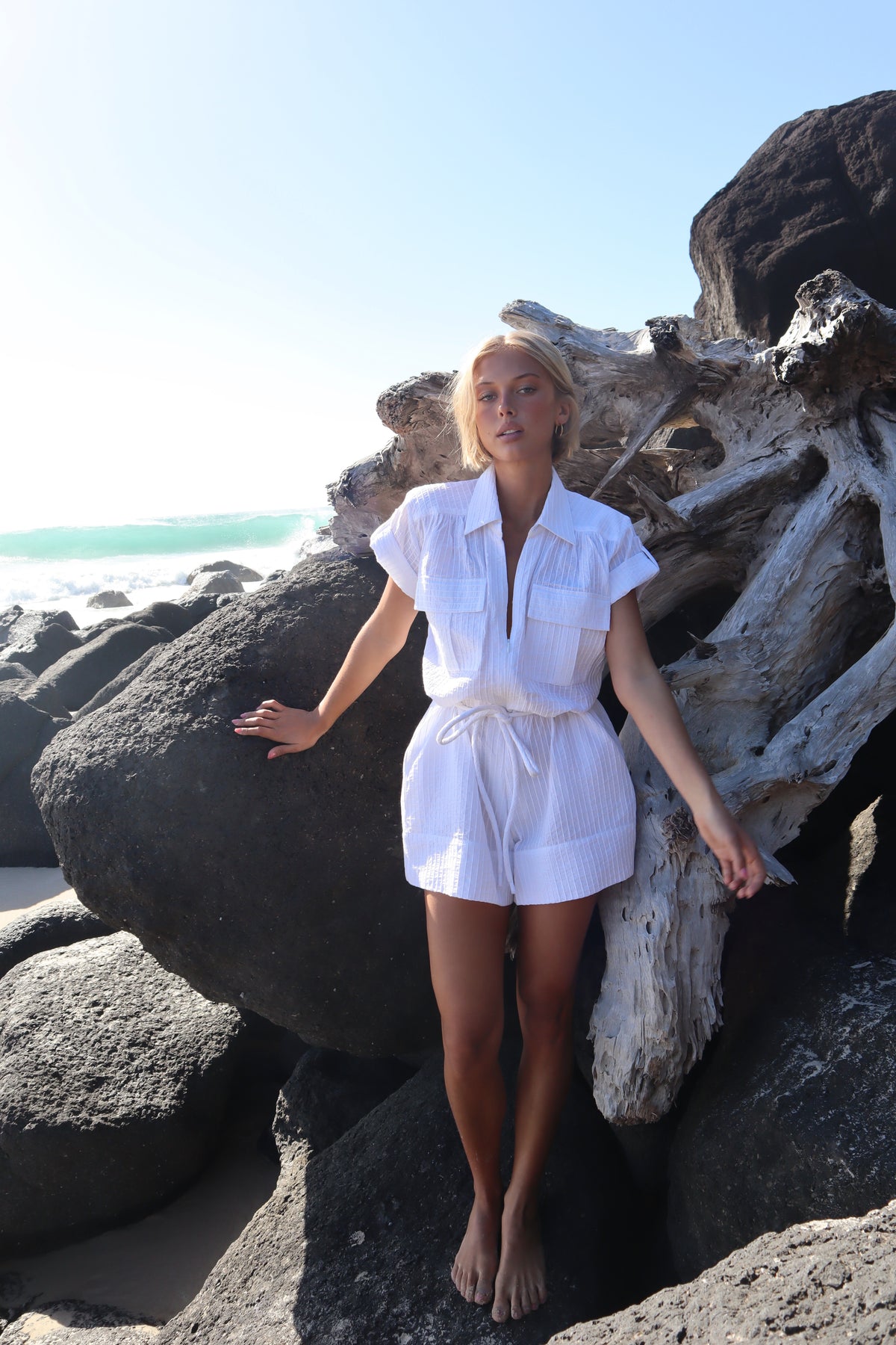 Margot Romper - white