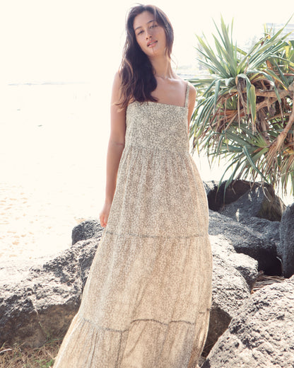 Eleni Long Dress - Meadow Fern