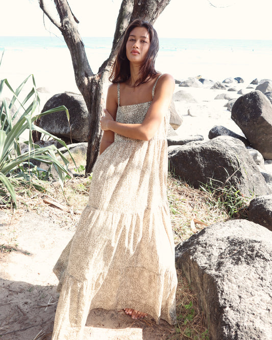 Eleni Long Dress - Meadow Fern