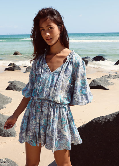 Saskia Dress - Sea Garden