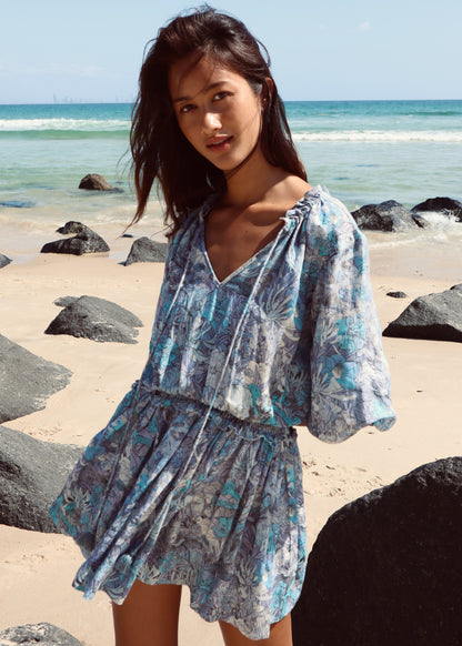 Saskia Dress - Sea Garden