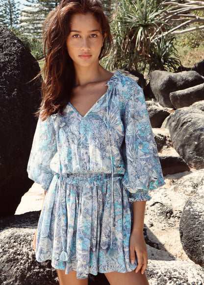Saskia Dress - Sea Garden