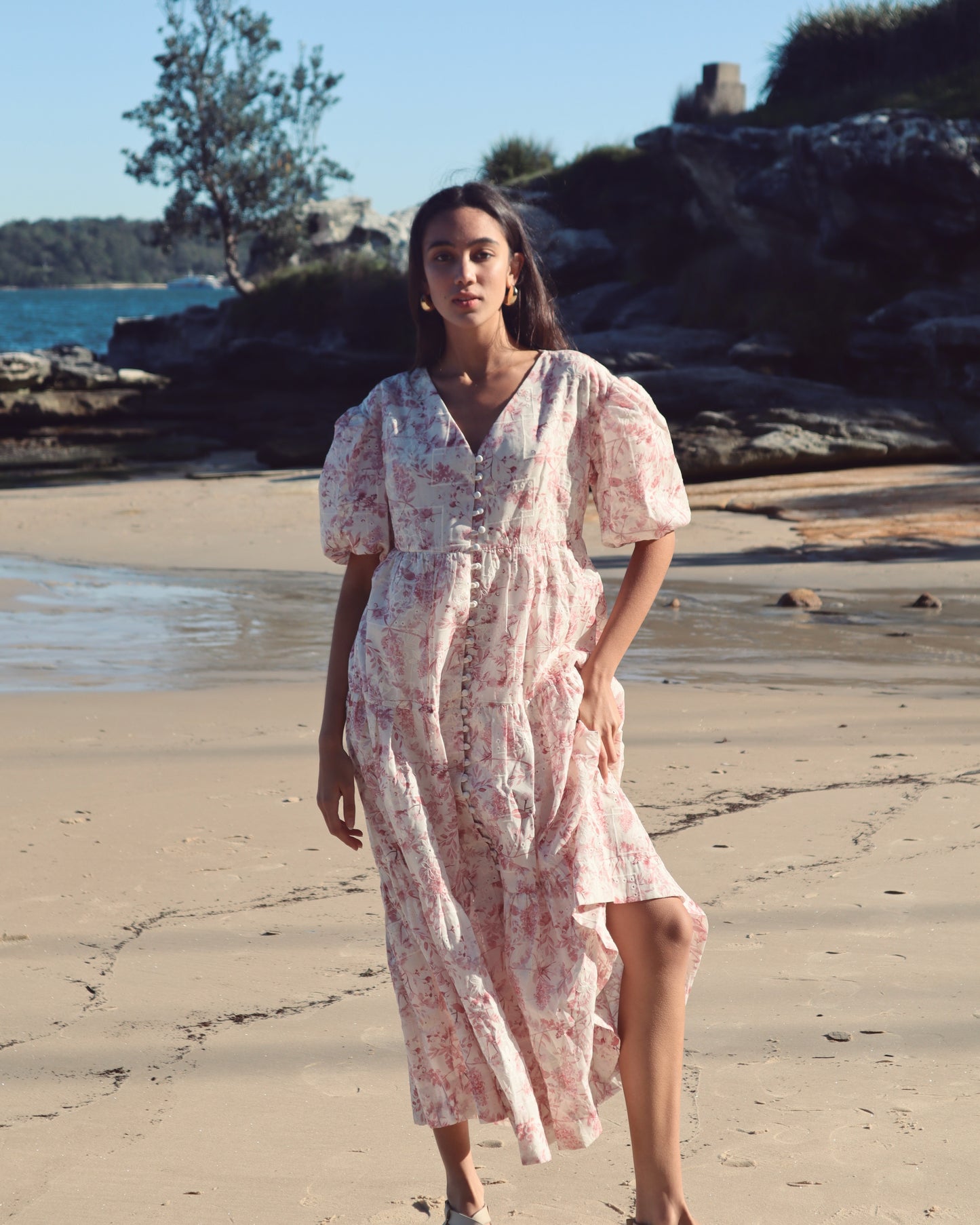 Rosabel Long Dress - Pink Floral