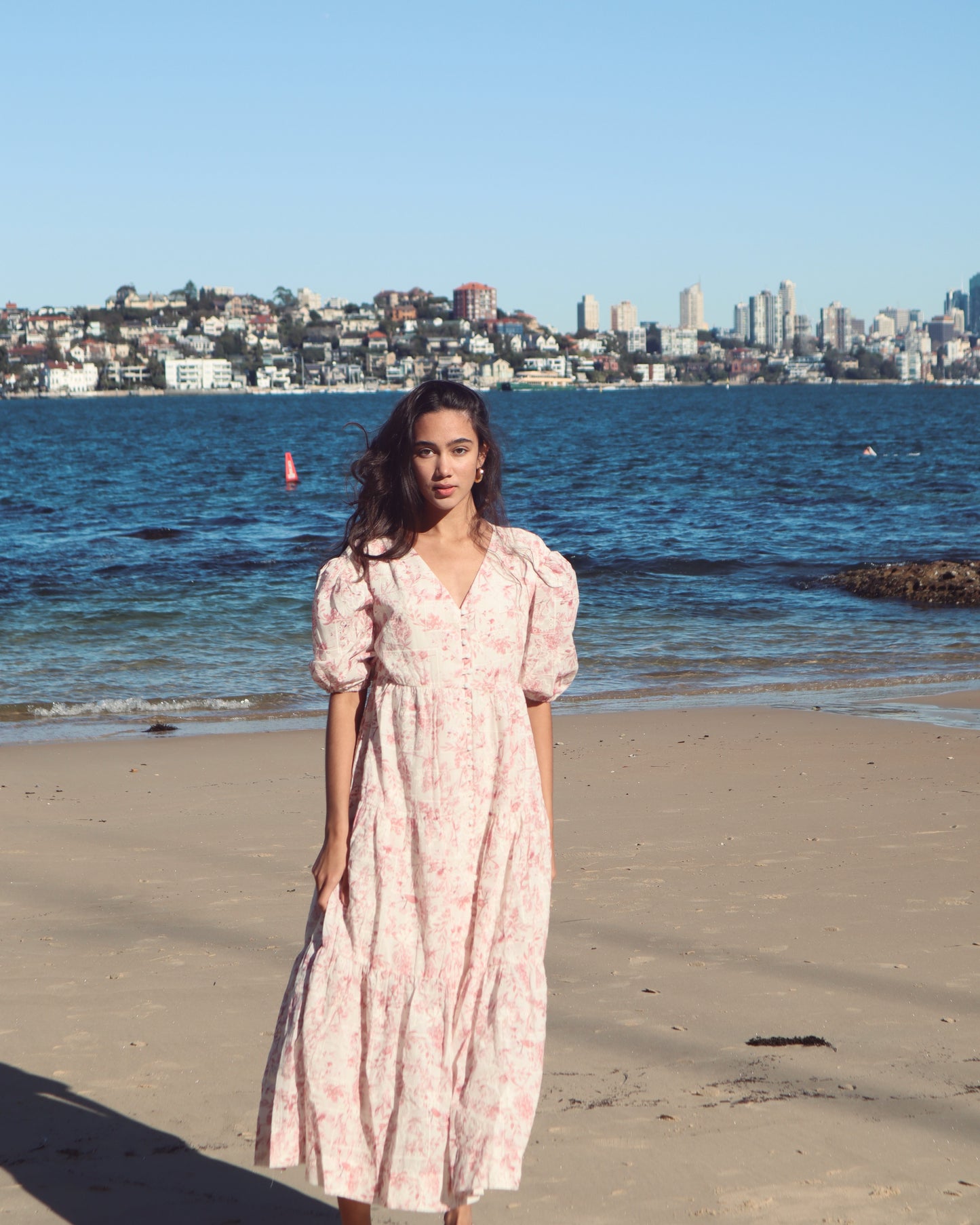 Rosabel Long Dress - Pink Floral