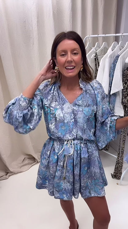 Saskia Dress - Sea Garden