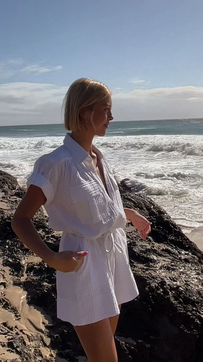Margot Romper - white