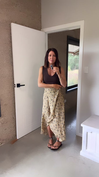 Solea Midi Skirt - Marigold