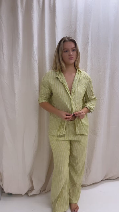 Linen Pants + top size 8