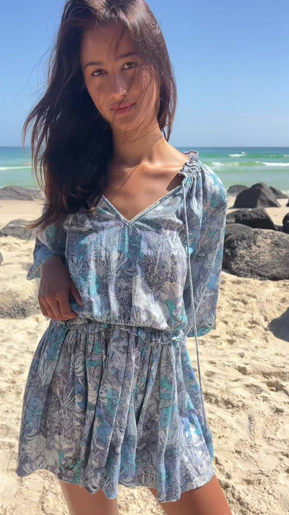 Saskia Dress - Sea Garden