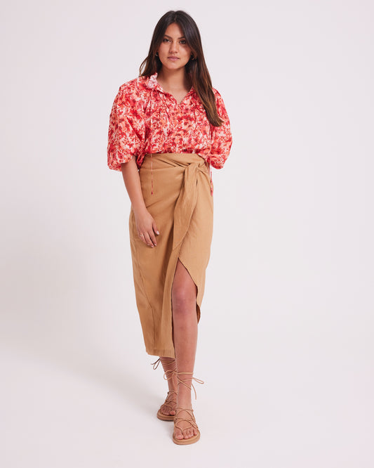 Valentina Wrap Skirt - Sahara - final sale