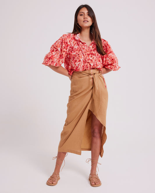Valentina Wrap Skirt - Sahara - final sale